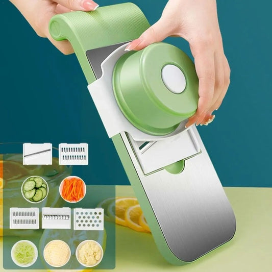 Multifunctional 5-Blade Vegetable Cutter & Grater | Stainless Steel