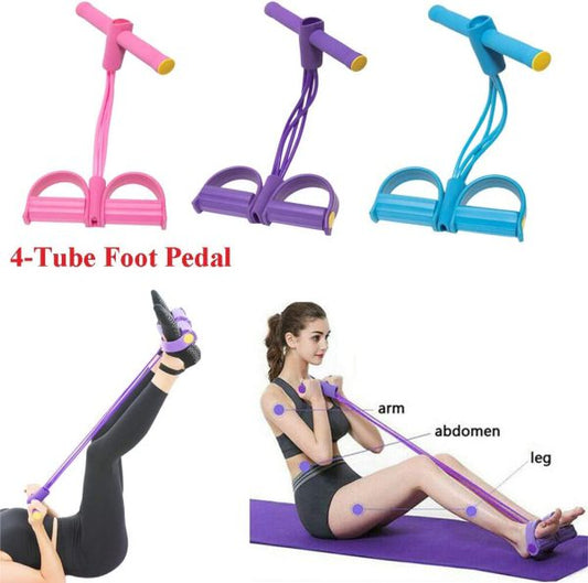 Tummy Trimmer | Foot Pedal Resistance Band | Yoga Fitness Gym